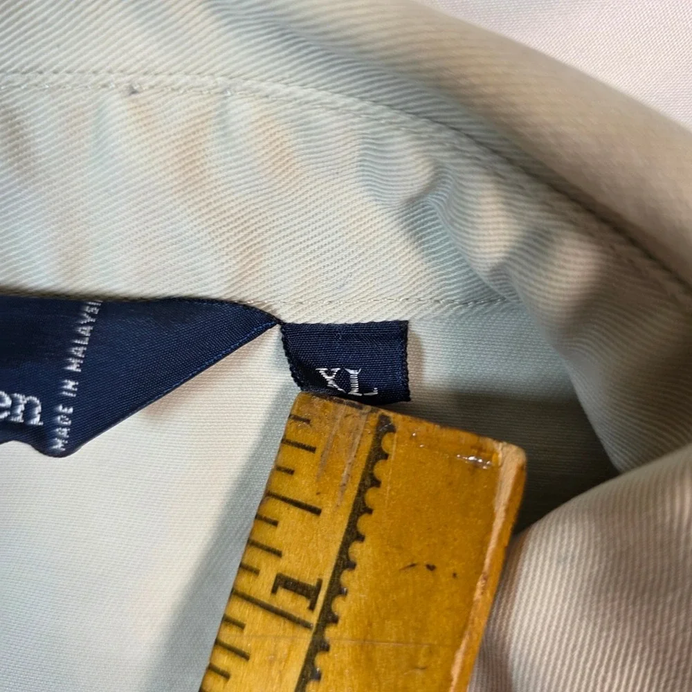 Polo Ralph Lauren Harrington Jacket Tan Beige Cotton Zip Up Mens XL